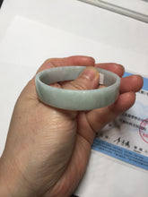 Load image into Gallery viewer, 51mm Certified Type A 100% Natural light purple/white square Jadeite Jade bangle BN98-2703