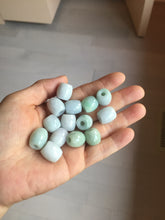 Load image into Gallery viewer, 13.3/12.5mm Type A 100% Natural  green/purple Jadeite Jade LuluTong (Every road is smooth) pendant group PB223