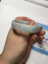 Load image into Gallery viewer, 51mm Certified Type A 100% Natural light purple/white square Jadeite Jade bangle BN98-2703