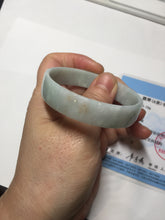 Load image into Gallery viewer, 51mm Certified Type A 100% Natural light purple/white square Jadeite Jade bangle BN98-2703