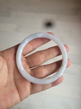 Load image into Gallery viewer, 56.7mm certified 100% natural type A light purple/white slim round cut jadeite jade bangle AE61-0916