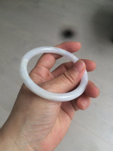 Load image into Gallery viewer, 56.7mm certified 100% natural type A light purple/white slim round cut jadeite jade bangle AE61-0916
