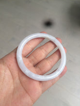 Load image into Gallery viewer, 56.7mm certified 100% natural type A light purple/white slim round cut jadeite jade bangle AE61-0916