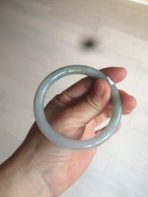 Load image into Gallery viewer, 53.6mm Certified 100% natural Type A light green/gray round cut jadeite jade bangle AX72-6947