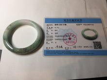Load image into Gallery viewer, 57mm certified 100% natural type A sunny green/purple/brown jadeite jade bangle BN99-7710