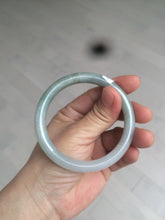 Load image into Gallery viewer, 53.6mm Certified 100% natural Type A light green/gray round cut jadeite jade bangle AX72-6947