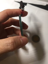 Load image into Gallery viewer, 48.7mm 100% Natural dark green/black/gray Guatemala jadeite intaglio dragon Pendant/handhold worry stone PD193