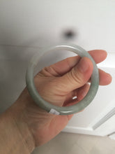 Load image into Gallery viewer, 53.6mm Certified 100% natural Type A light green/gray round cut jadeite jade bangle AX72-6947