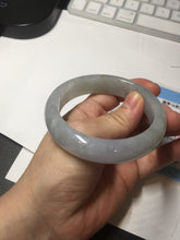 Load image into Gallery viewer, 56mm Certified Type A 100% Natural icy watery light green purple jadeite Jade bangle BK124-3398