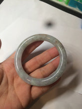 Load image into Gallery viewer, 54.7mm certified 100% natural type A light green/purple/yellow (FU LU SHOU) chubby round cut jadeite jade bangle BG70-2939