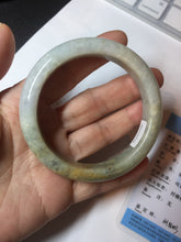 Load image into Gallery viewer, 56.1mm 100% natural certified light green yellow purple jadeite jade bangle BM92-9766