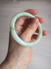 Load image into Gallery viewer, 54mm Certified Type A 100% Natural fresh light green yellow with sunny green flying flowers round cut Jadeite Jade bangle C91-2827