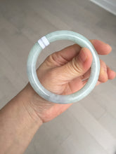 Load image into Gallery viewer, 55.5mm certified Type A 100% Natural light green/purple round cut Jadeite Jade bangle BK77-3787
