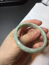 Load image into Gallery viewer, 52mm certified Type A 100% Natural light green oval Jadeite Jade bangle BM94-4461
