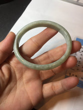 Load image into Gallery viewer, 52mm certified Type A 100% Natural light green oval Jadeite Jade bangle BM94-4461