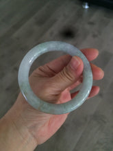 Load image into Gallery viewer, 54.7mm certified 100% natural type A light green/purple/yellow (FU LU SHOU) chubby round cut jadeite jade bangle BG70-2939
