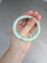 Load image into Gallery viewer, 54mm Certified Type A 100% Natural fresh light green yellow with sunny green flying flowers round cut Jadeite Jade bangle C91-2827