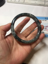 Load image into Gallery viewer, 62mm Certified Type A 100% Natural dark green red Jadeite bangle PD138-6234