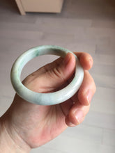 Load image into Gallery viewer, 54.5mm Certified 100% natural Type A sunny green/white jadeite jade bangle BM31-0361