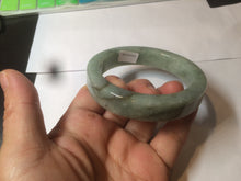 Load image into Gallery viewer, 57.6mm certified type A 100% Natural light green/gray square style Jadeite Jade bangle AX101-1509