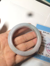 Load image into Gallery viewer, 52mm Certified Type A 100% Natural light green/purple Jadeite Jade bangle Q127-0309