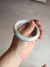 Load image into Gallery viewer, 54.5mm Certified 100% natural Type A sunny green/white jadeite jade bangle BM31-0361