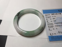 Load image into Gallery viewer, 57mm certified 100% natural type A sunny green/purple/yellow jadeite jade bangle BN101-7704