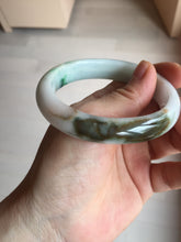 Load image into Gallery viewer, 53.5mm 100% natural certified sunny green brown pink oval jadeite jade bangle BN29-8348