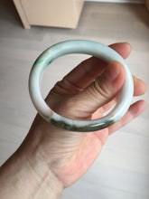 Load image into Gallery viewer, 53.5mm 100% natural certified sunny green brown pink oval jadeite jade bangle BN29-8348