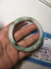 Load image into Gallery viewer, 57mm certified 100% natural type A sunny green/purple/yellow jadeite jade bangle BN101-7704