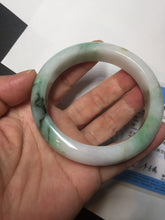 Load image into Gallery viewer, 57mm certified 100% natural type A sunny green/purple/yellow jadeite jade bangle BN101-7704