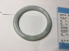 Load image into Gallery viewer, 56.4mm certified 100% natural Type A light green white round cut jadeite jade bangle BS4-9557