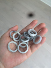 Load image into Gallery viewer, 100% natural type A green/white/gray/black jadeite jade band ring Q151 (Add on item, not sale individually.)