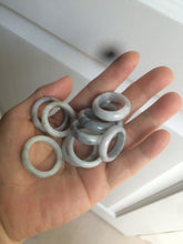 Load image into Gallery viewer, 100% natural type A green/white/gray/black jadeite jade band ring Q151 (Add on item, not sale individually.)