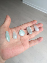 Load image into Gallery viewer, 100% natural type A icy watery sunny green/purple/clear small Jadeite Jade pendant group BL47