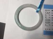 Load image into Gallery viewer, 56.5mm certified 100% natural type A white/light green white purple jadeite jade bangle AH96-0543