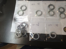 Load image into Gallery viewer, 100% natural type A green/white/gray/black jadeite jade band ring Q151 (Add on item, not sale individually.)