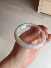 Load image into Gallery viewer, 56.9mm Certified Type A 100% Natural dark green/white/purple Jadeite Jade bangle BL82-4053