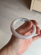 Load image into Gallery viewer, 56.9mm Certified Type A 100% Natural dark green/white/purple Jadeite Jade bangle BL82-4053