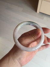 Load image into Gallery viewer, 56.9mm Certified Type A 100% Natural dark green/white/purple Jadeite Jade bangle BL82-4053