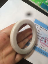 Load image into Gallery viewer, 52mm certificated Type A 100% Natural light green/white/beige/yellow Jadeite Jade bangle AX106-4212
