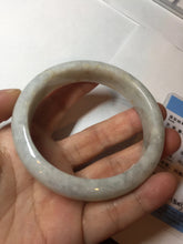 Load image into Gallery viewer, Shopify only. 57.5mm Certified Type A 100% Natural light green white jadeite jade bangle AX123-4483 add on item.
