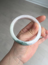 Load image into Gallery viewer, 56.9mm Certified Type A 100% Natural dark green/white/purple Jadeite Jade bangle BL82-4053
