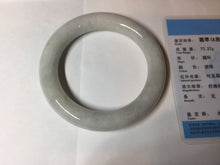 Load image into Gallery viewer, 58mm Certified Type A 100% Natural white chubby round cut Jadeite Jade bangle AX124-4586
