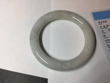 Load image into Gallery viewer, 58mm Certified Type A 100% Natural white chubby round cut Jadeite Jade bangle AX124-4586
