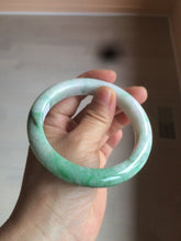 Load image into Gallery viewer, 60.5mm Certified Type A 100% Natural sunny green/white/brown Jadeite Jade bangle A109-5414