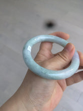 Load image into Gallery viewer, 56.5 mm certificated Type A 100% Natural light green/purple round cut Jadeite Jade bangle S65-4066