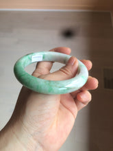 Load image into Gallery viewer, 60.5mm Certified Type A 100% Natural sunny green/white/brown Jadeite Jade bangle A109-5414