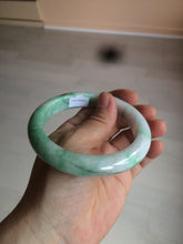 Load image into Gallery viewer, 60.5mm Certified Type A 100% Natural sunny green/white/brown Jadeite Jade bangle A109-5414