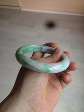 Load image into Gallery viewer, 60.5mm Certified Type A 100% Natural sunny green/white/brown Jadeite Jade bangle A109-5414